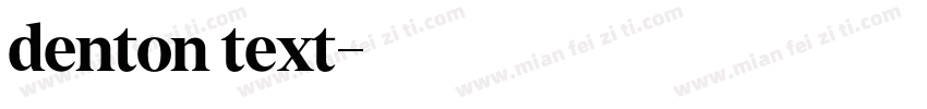 denton text字体转换